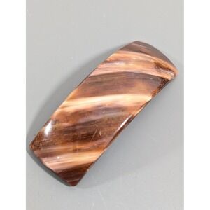 France Luxe Handmade in France Curved Acetate Barrette Wide Hair Clip